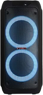 TRC 5590 - Caixa de Som Amplificada Portátil com Bluetooth; Controle Remoto; Entrada USB; Iluminação em LED; Disco Ligthing; Microfone com Fio e TWS; – 1000W RMS; Black
