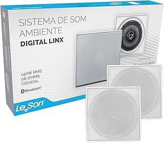 Arandela Caixa Som Ambiente Bluetooth Ativa 140W Quadrada